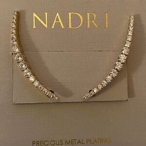 Nadri Gold & Cubic Zirconia Ear Climber Earrings NWT